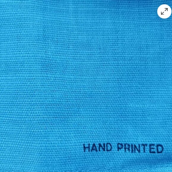 Vintage Australia Map Hand Printed Tea Towel Linen / Cotton 31x18.5 inches - Picture 5 of 7